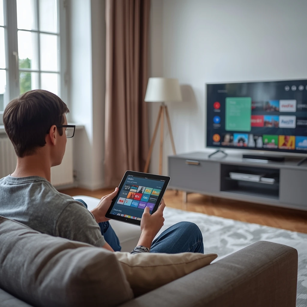 service de télévision connectée avec diffusion stable et interface moderne