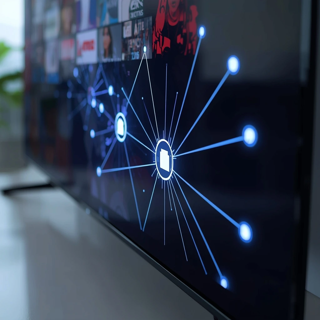 télévision connectée affichant des contenus variés en haute qualité