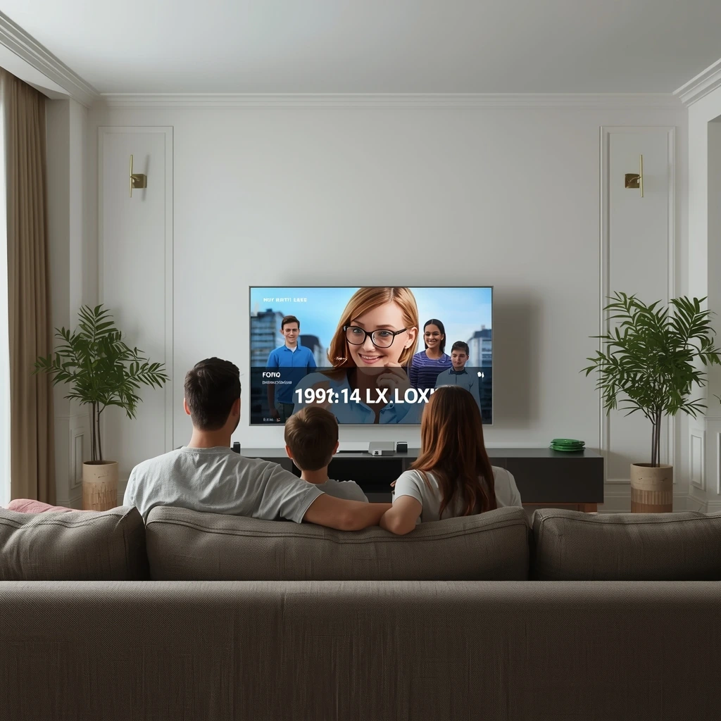 télévision en ligne moderne diffusée via internet sur smart tv dans un salon français